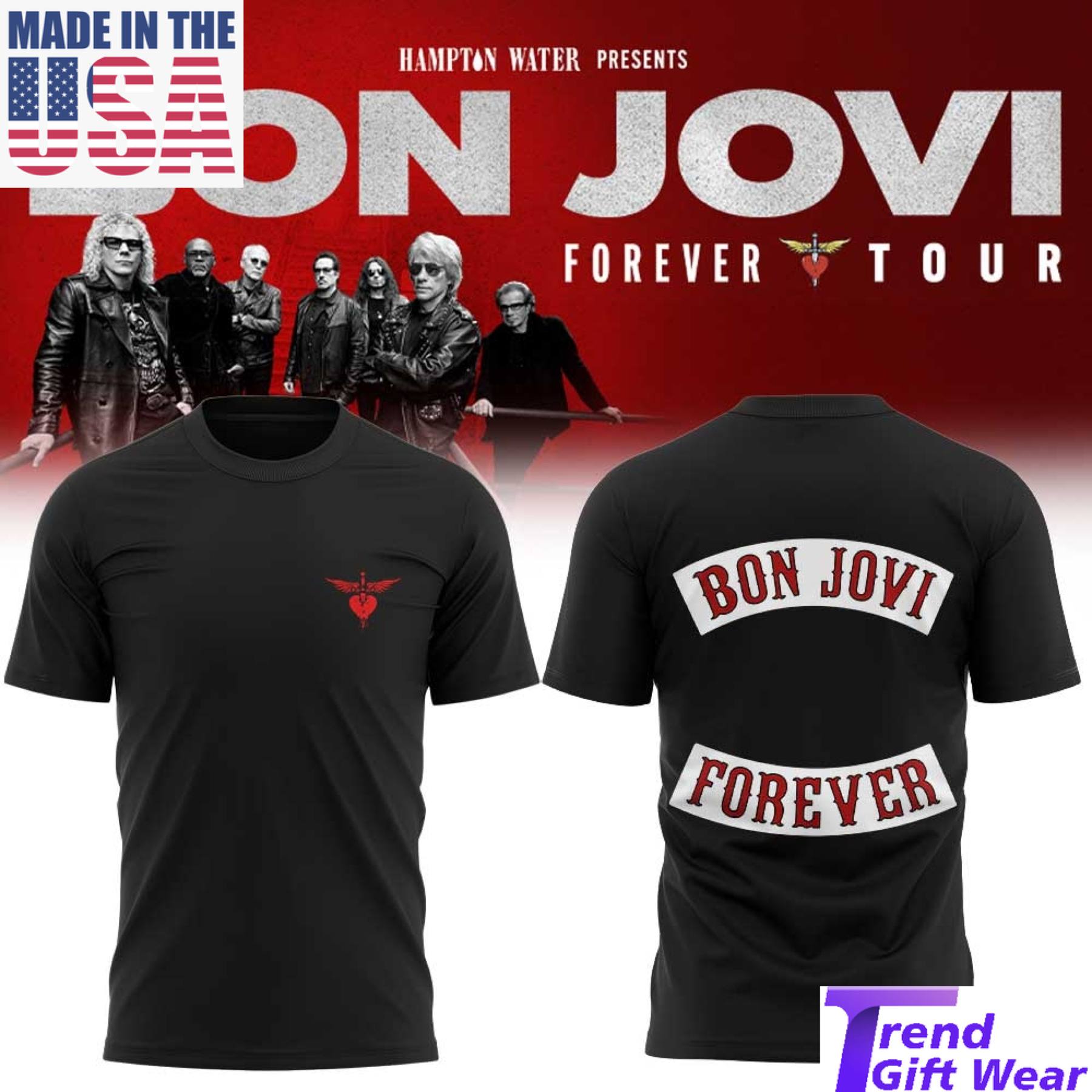 BON JOVI | ツアーT シャツ Lサイズ Bon Jovi - Forever Tour 2026 Limited T-Shirt, Gifts For Fans