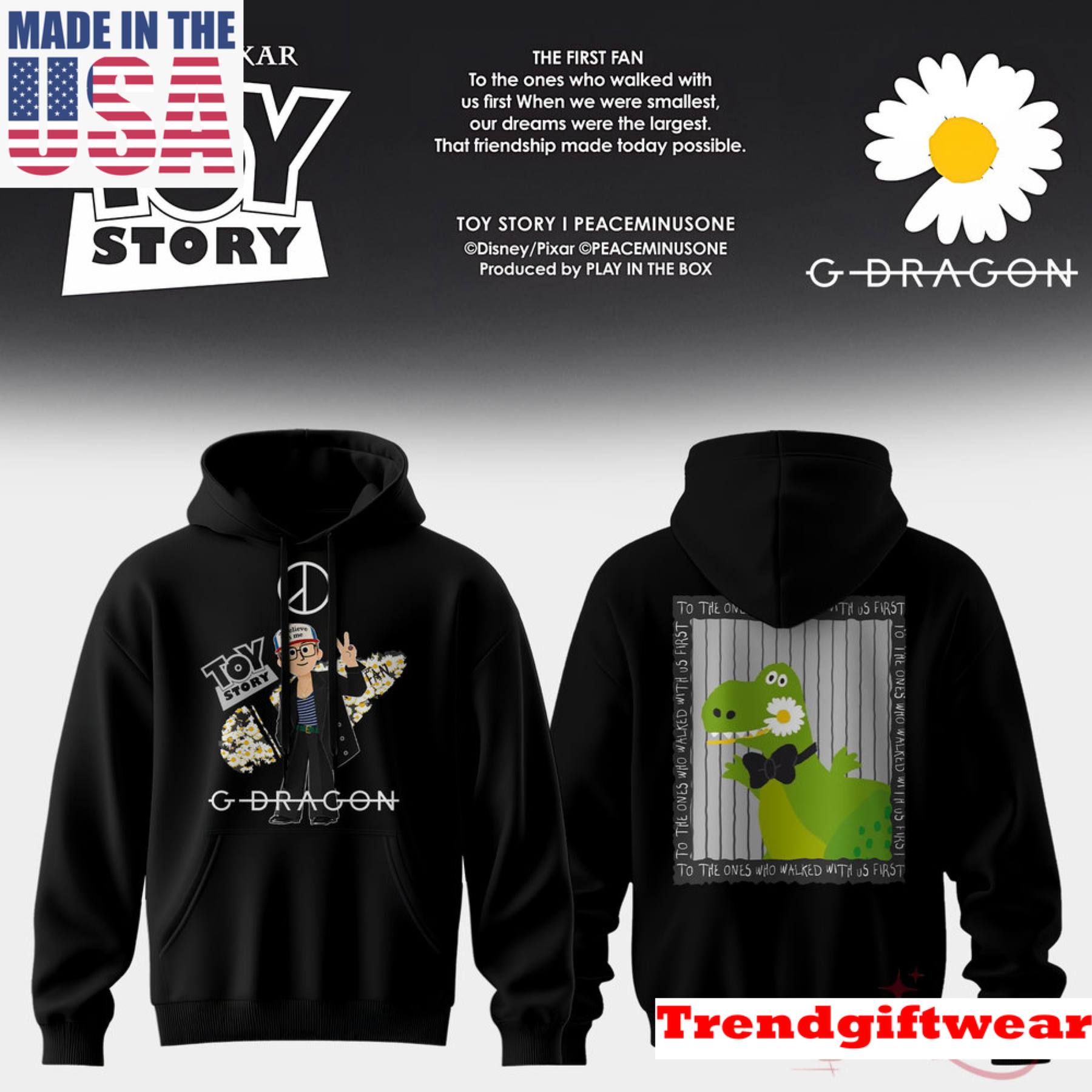G-Dragon × Toy Story 5 Daisy Rex Artwork Edition Hoodie, Gifts For