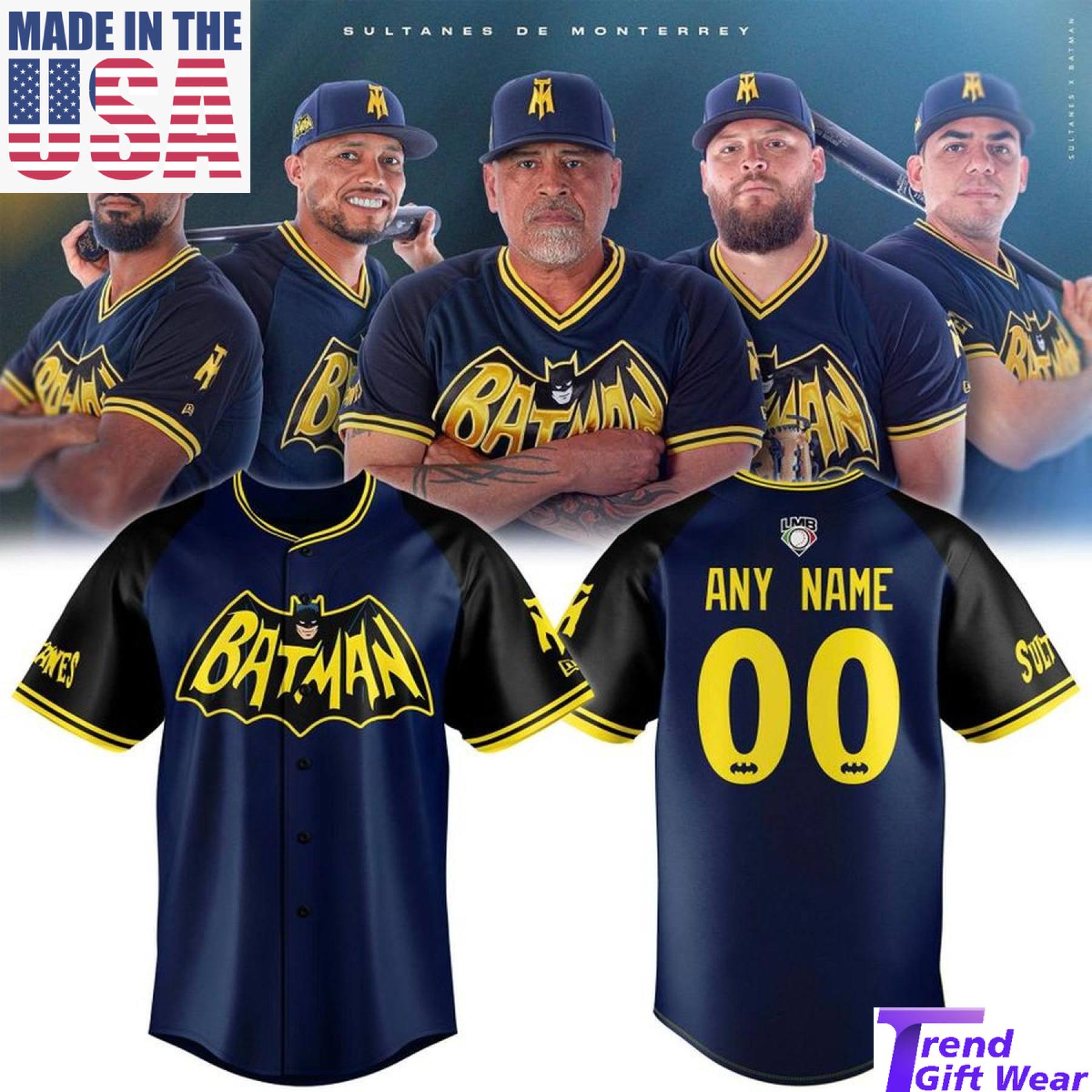 Sultanes de Monterrey x Batman Night 2026 Personalized Baseball