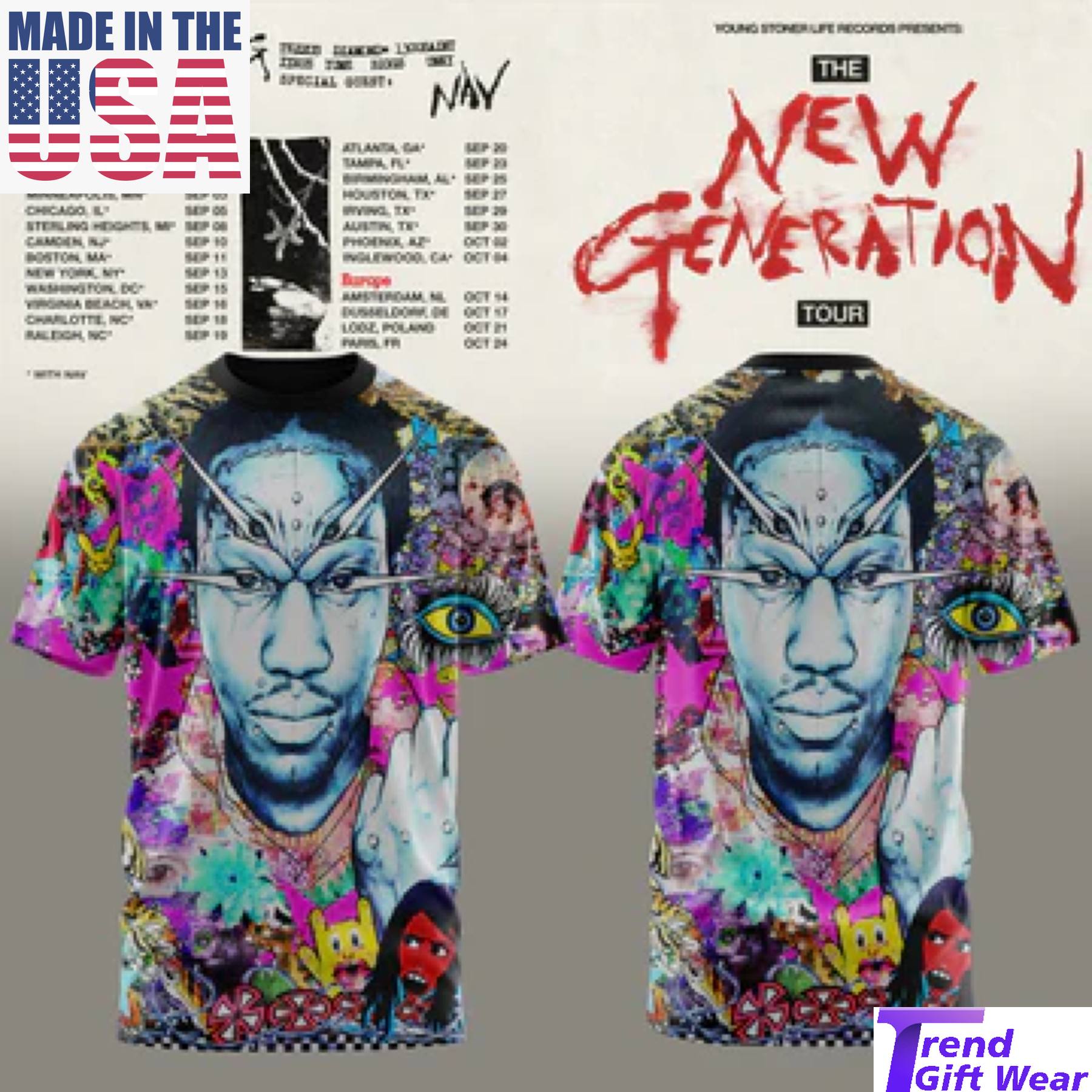 Young Thug The New Generation Tour 2026 Full Print Graphic Hip Hop